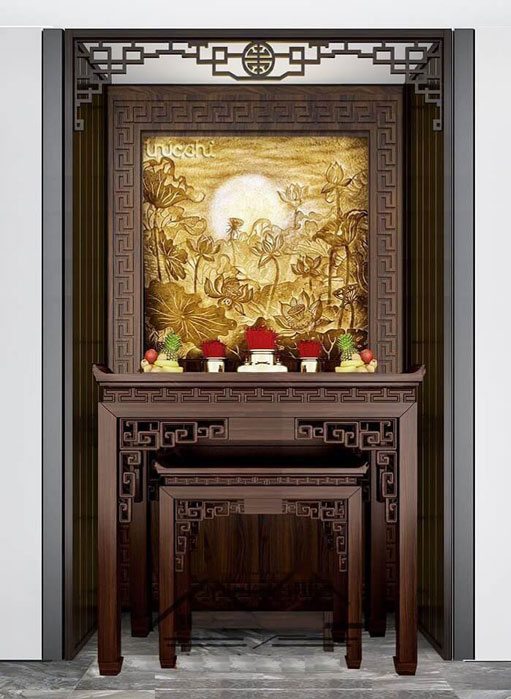 Mẫu nội thất phòng thờ mới 11