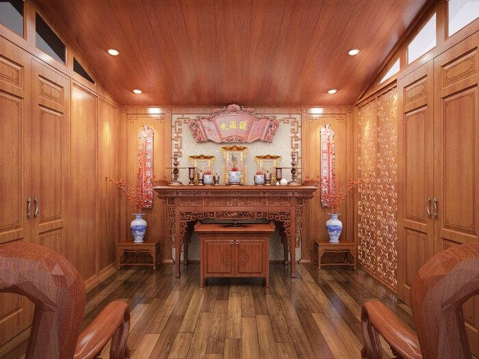 Mẫu nội thất phòng thờ mới 10