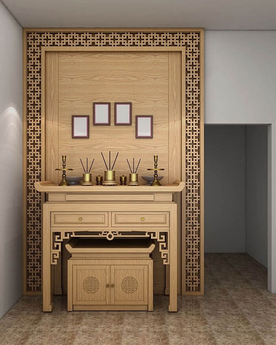 Mẫu nội thất phòng thờ mới 16