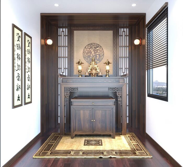 Mẫu nội thất phòng thờ mới 2