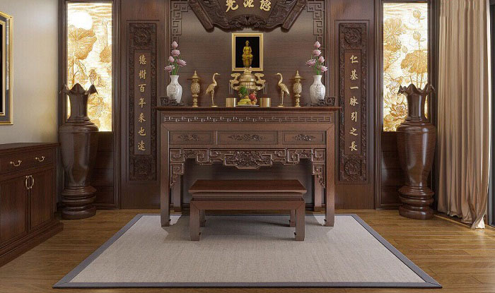 Mẫu nội thất phòng thờ mới 4