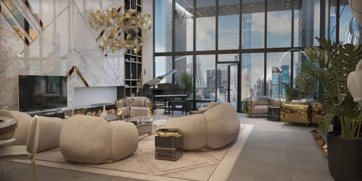 Phong cách luxury trong nội thất phòng khách