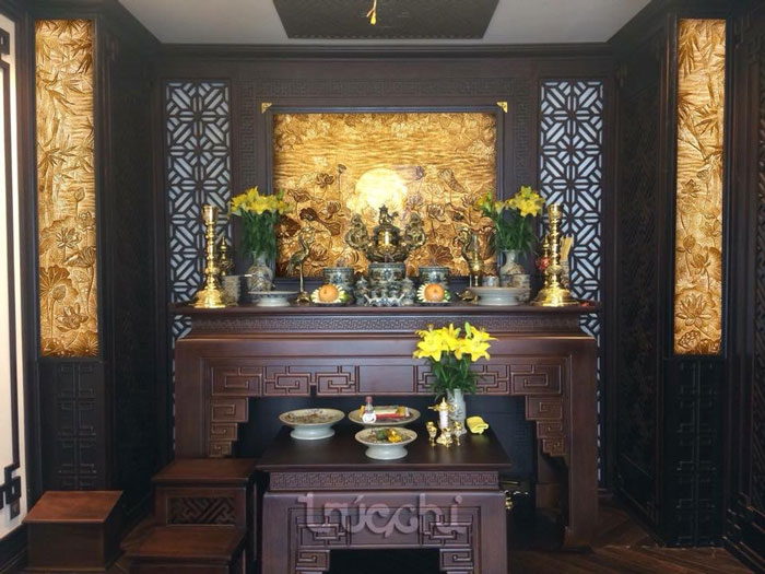 Mẫu nội thất phòng thờ mới 29