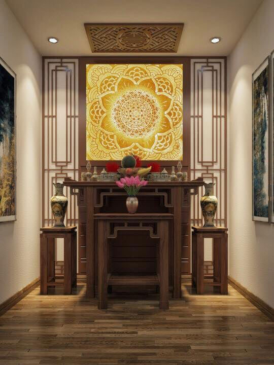 Mẫu nội thất phòng thờ mới 27