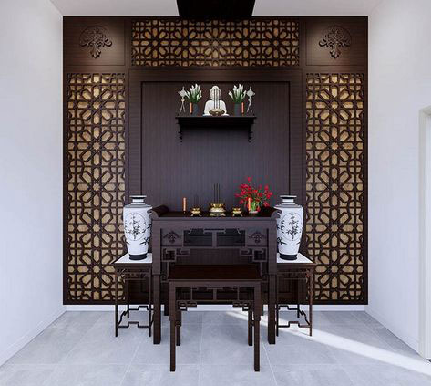 Mẫu nội thất phòng thờ mới 19