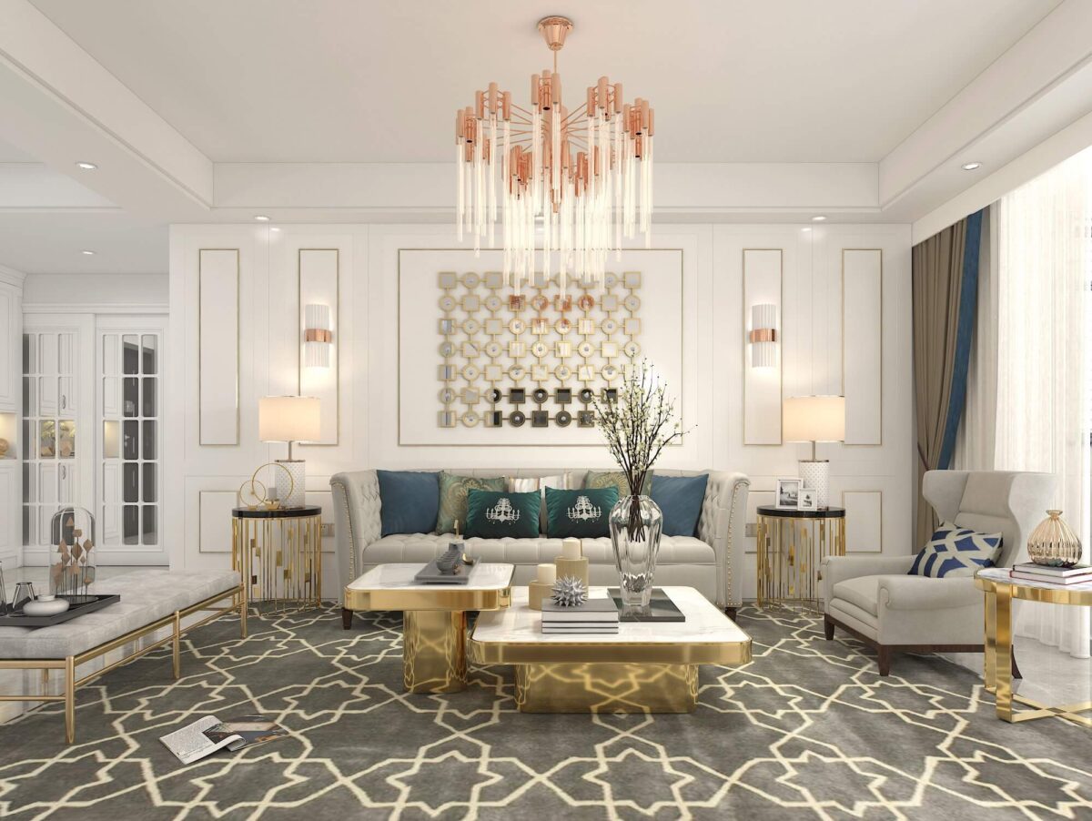 phong cách cổ điển nâng tầm đẳng cấp cho căn phòng của bạn với các chất liệu xa xỉ