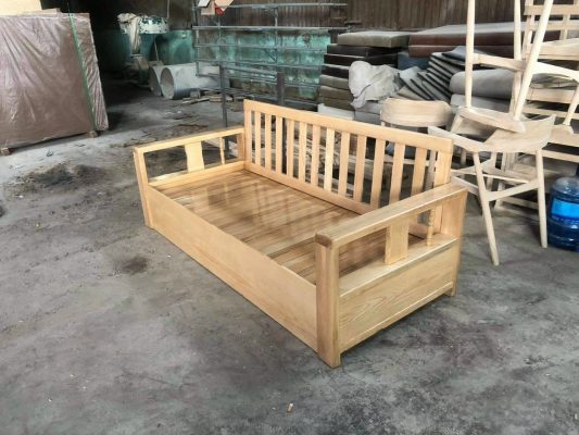 Giường gấp thành ghế gỗ